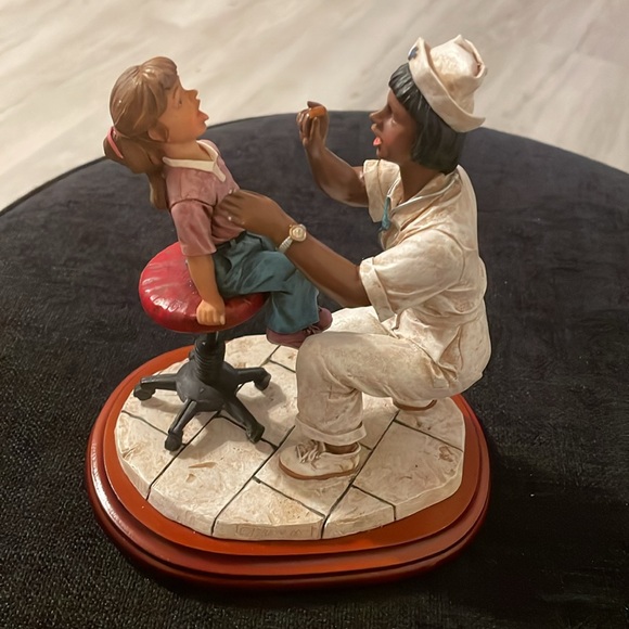 Retired 1998 Van Mark White Caps of Caring “Routine Visit”-Handcrafted - Picture 3 of 5